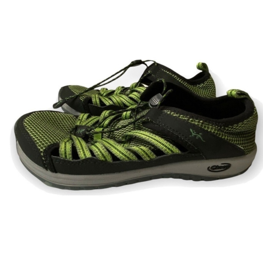 Chaco Black Green Closed Toe Performance Shoes Youth Sz 5, Womens Sz 7. …